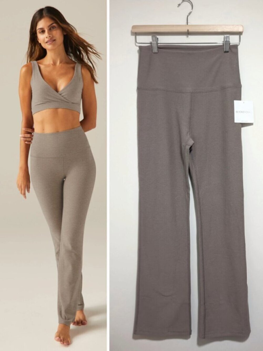 Beyond Yoga | Spacedye Practice High Waisted Bootcut Pant In Oyster